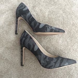 Nine West Tatiana Pointy Toe Stiletto in Denim Camo